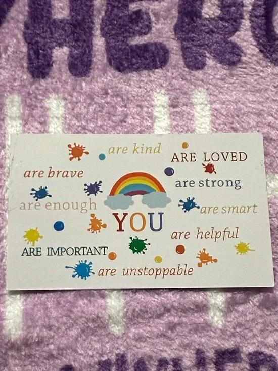 TWO RANDOM Autism Awareness PVC Keychains with Positive Affirmation Card - Picture 5 of 6